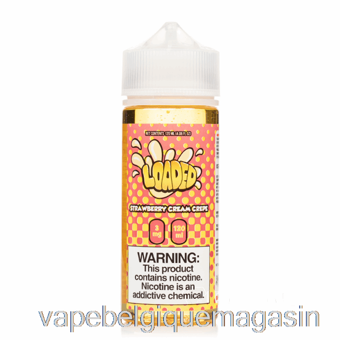Vape Juice Crêpe Crème De Fraise - E-liquide Chargé - Vapeurs Impitoyables - 120ml 0mg